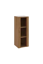 N 3 - 4S kancelářská skříň, 1-dveřová/prosklená, pravá, 1100x400x400, ořech světlý